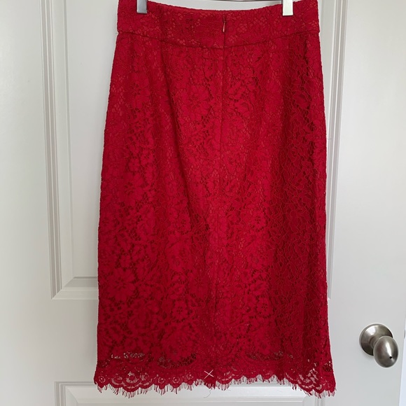 Pintucked pencil skirt in lace - Picture 6 of 7